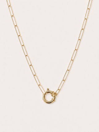 Paperclip Chain Necklace Gold Vermeil