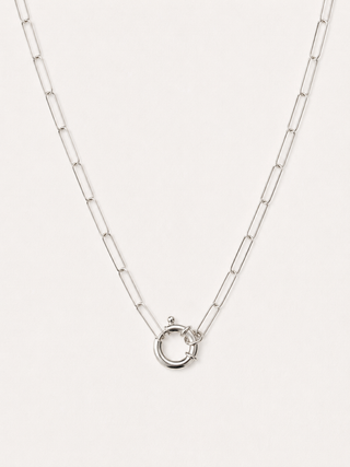 Paperclip Chain Necklace Sterling Silver