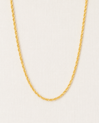 Rope Chain Necklace Gold Vermeil