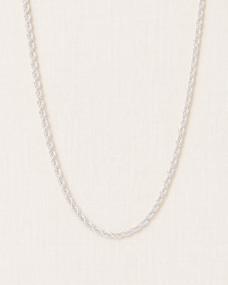 Rope Chain Necklace Sterling Silver