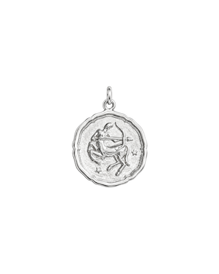 Astral Zodiac Coin Charm Sterling Silver