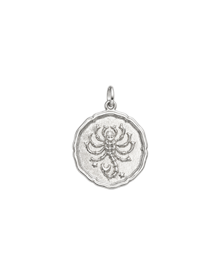 Astral Zodiac Coin Charm Sterling Silver