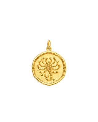 Astral Zodiac Coin Charm 14K Yellow Gold
