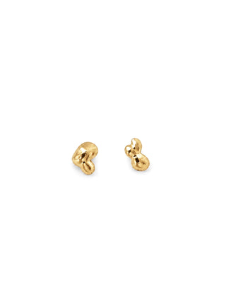 Blob Stud Earrings 14K Yellow Gold