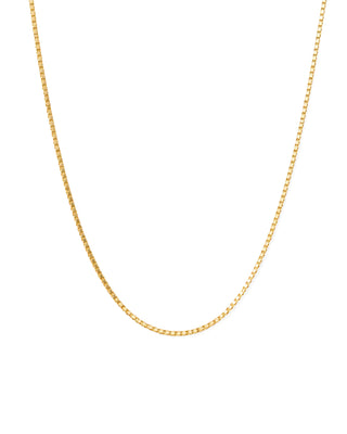 Box Chain Necklace Gold Vermeil