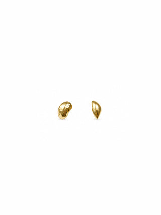 Pebble Stud Earrings 14K Yellow Gold