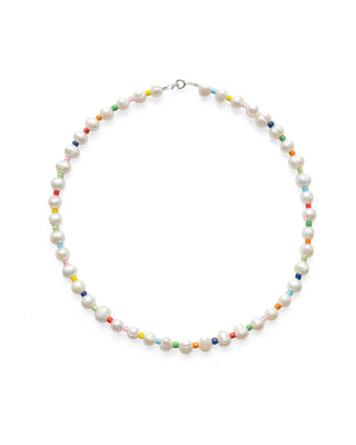 Rainbow Freshwater Pearl Gemstone Necklace