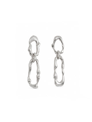 Venezia Link Earrings Sterling Silver
