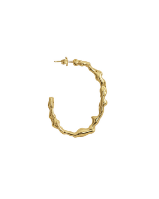 Float Hoop Earrings Gold Vermeil