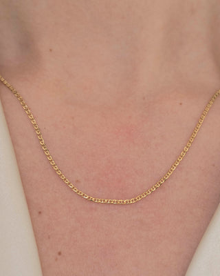 Fine Mariner Chain Necklace 14K Solid Gold