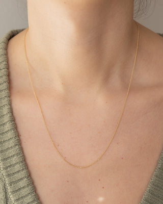 Wheat Chain Necklace 14K Solid Gold