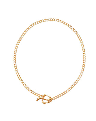 Canal Double Link Necklace Gold Vermeil