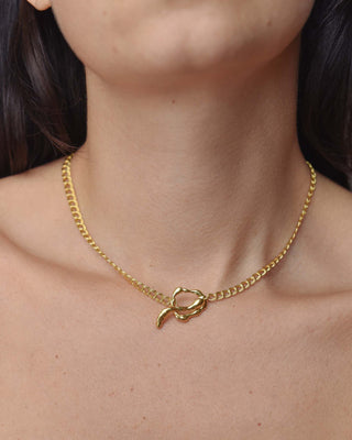 Canal Double Link Necklace Gold Vermeil