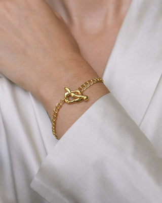 Canal Double Chain Bracelet Gold Vermeil