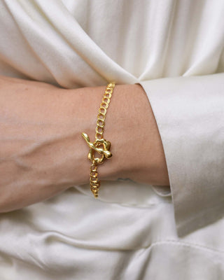 Canal Double Chain Bracelet Gold Vermeil