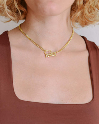 Canal Double Link Necklace Gold Vermeil