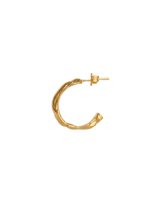 Flow Medium Hoops Gold Vermeil