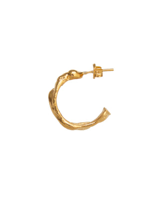 Flow Medium Hoops Gold Vermeil