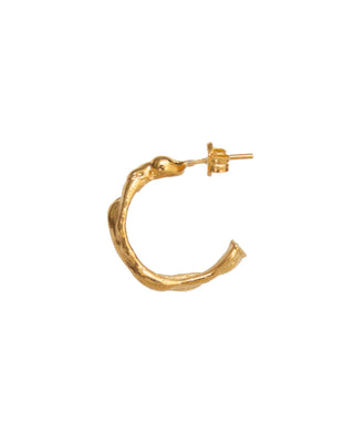 Flow Medium Hoops Solid Gold