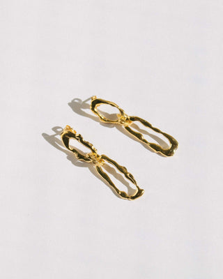 Venezia Link Earrings Solid Gold