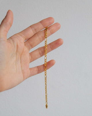 Figaro Chain Bracelet Gold Vermeil