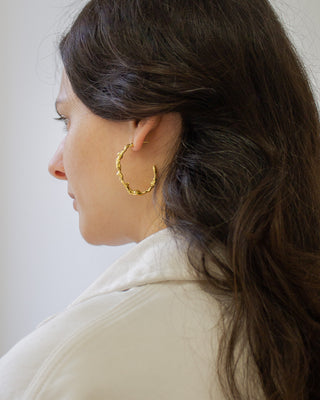 Float Hoop Earrings Gold Vermeil