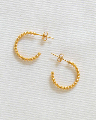 Bubble Hoops 14K Solid Gold