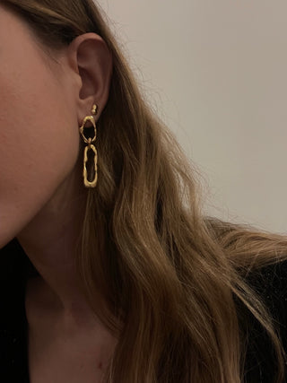 Venezia Link Earrings Gold Vermeil