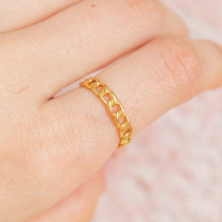 Chain Link Ring Gold Vermeil picothestore