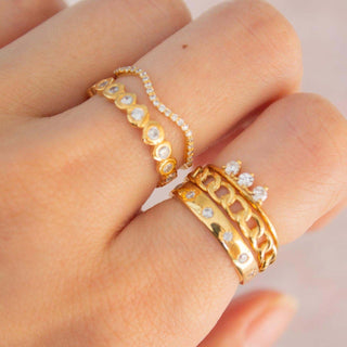 Chain Link Ring Gold Vermeil picothestore