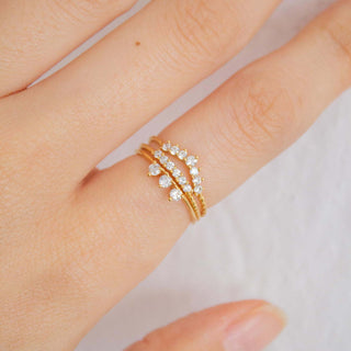 Diadem Hugging Ring Solid Gold picothestore