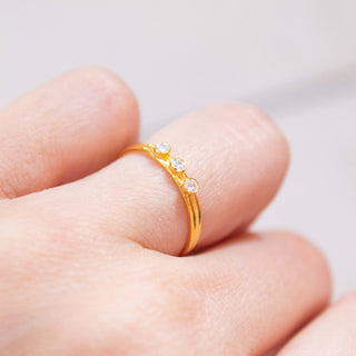 Double Band Ring Gold Vermeil picothestore
