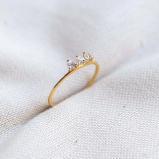 Elletra Crown Ring Solid Gold picothestore