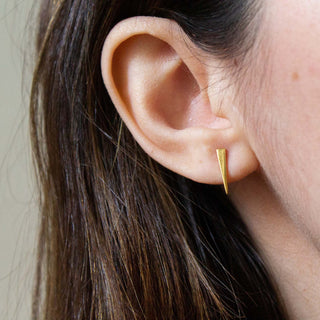 Fang Stud Earrings Gold Vermeil picothestore