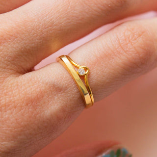 Line Ring Solid Gold picothestore