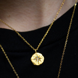 North Star Necklace Gold Vermeil picothestore