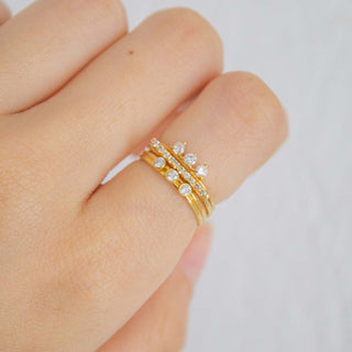 Omega Pave Ring Gold Vermeil picothestore