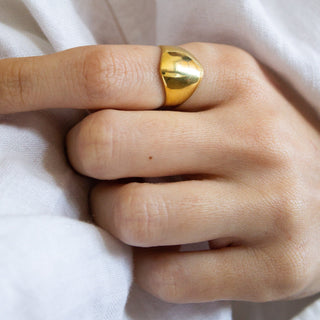 Shield Ring Gold Vermeil picothestore
