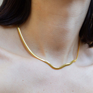 Snake Chain Necklace Gold Vermeil picothestore
