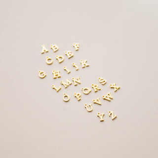 Tiny Letter Necklace Gold Vermeil picothestore