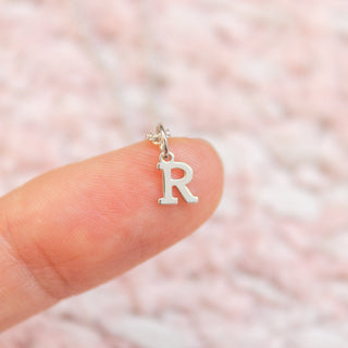 Tiny Letter Necklace Solid Gold picothestore