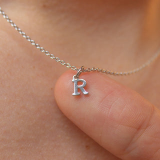 Tiny Letter Necklace Sterling Silver picothestore
